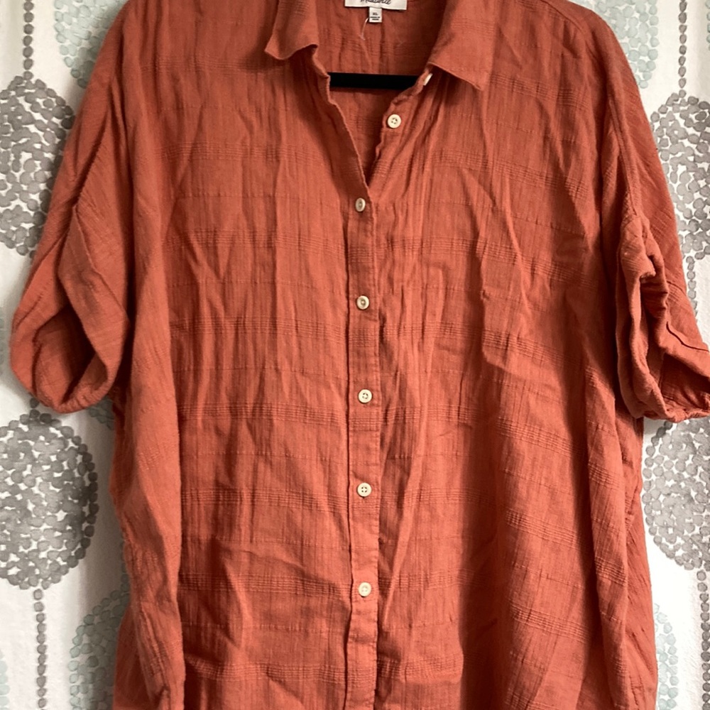 Madewell pintuck top